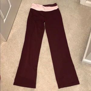 Lululemon Burgundy Yoga Pants Flare-worn once